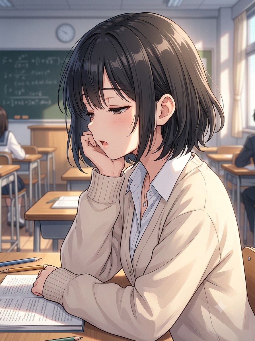 【アスカ】連休明けの授業は眠い | の人気AIイラスト・グラビア