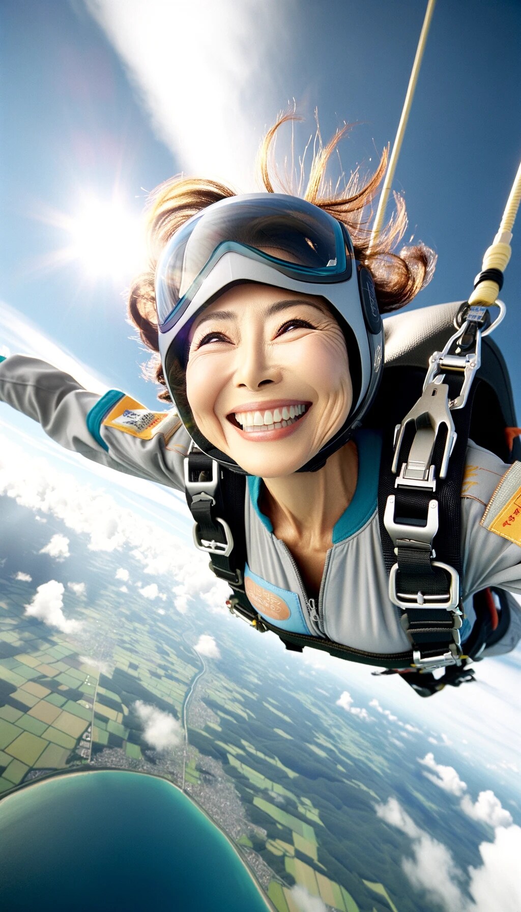 熟女のスカイダイビング