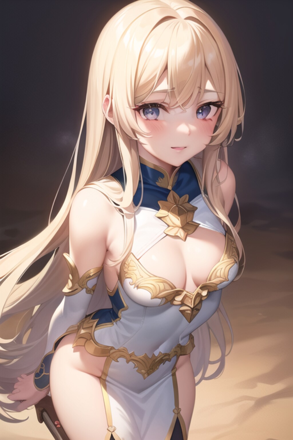 頬を染めて見つめる金色の髪の少女