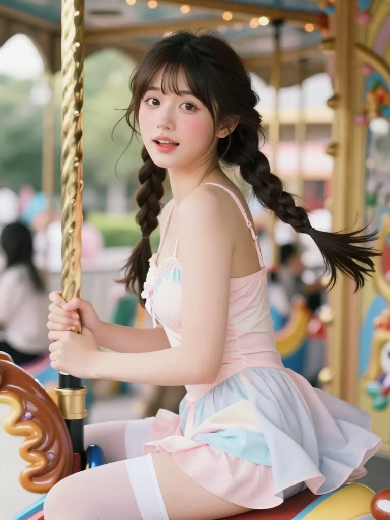 彼女と遊園地