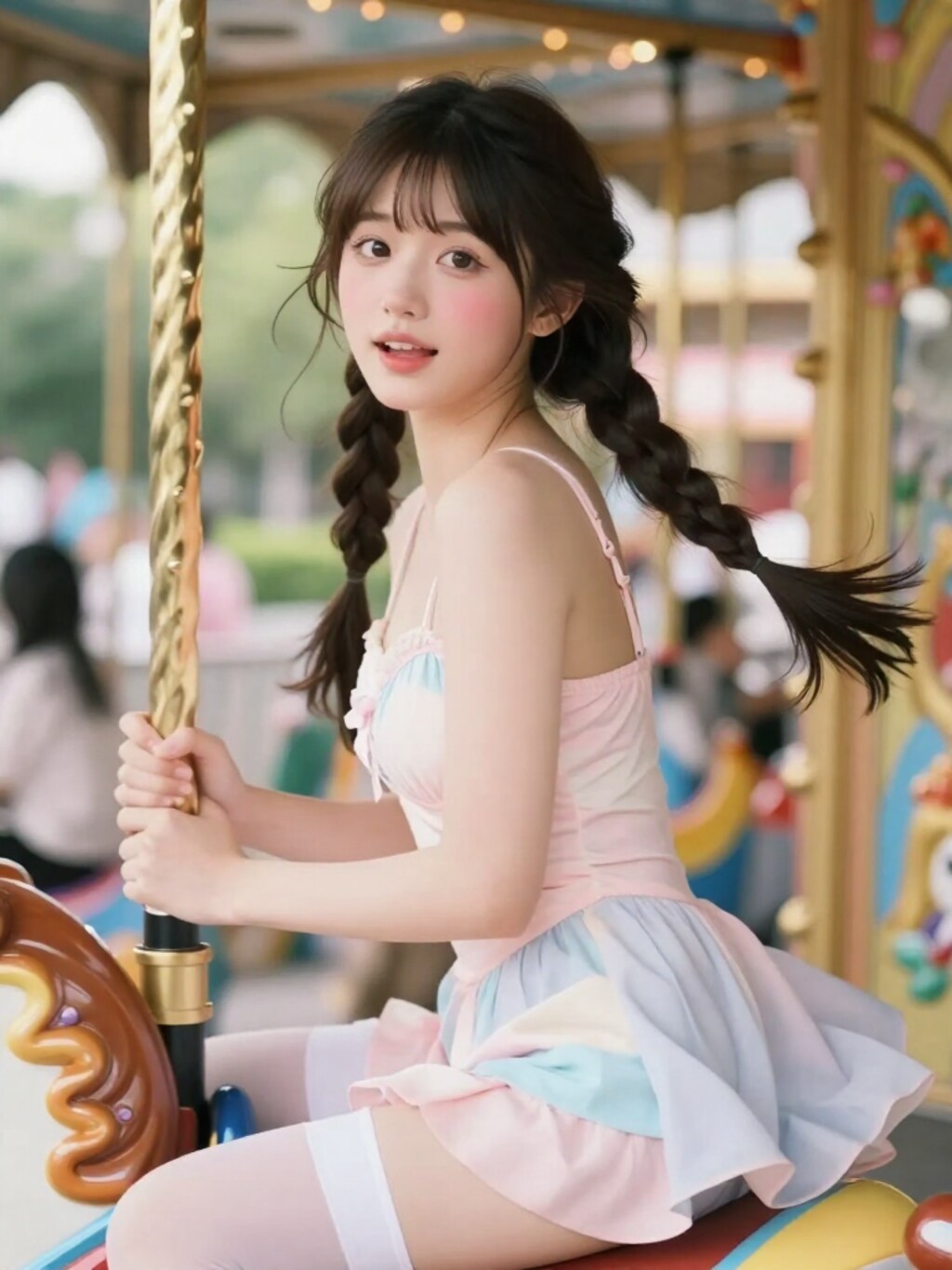 彼女と遊園地