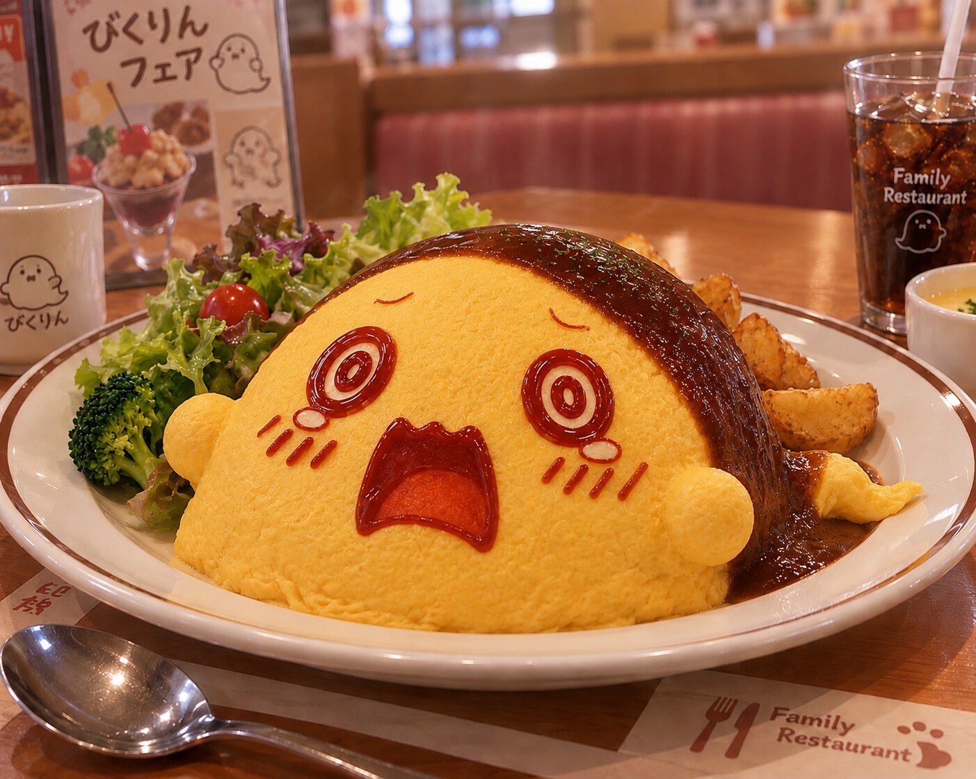 びくりんオムライス 〜特製デミグラスソースを添えて〜 | の人気AIイラスト・グラビア