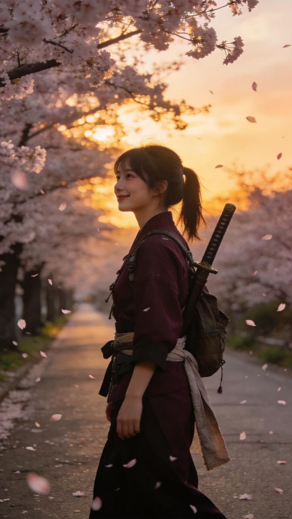 Beneath Falling Sakura