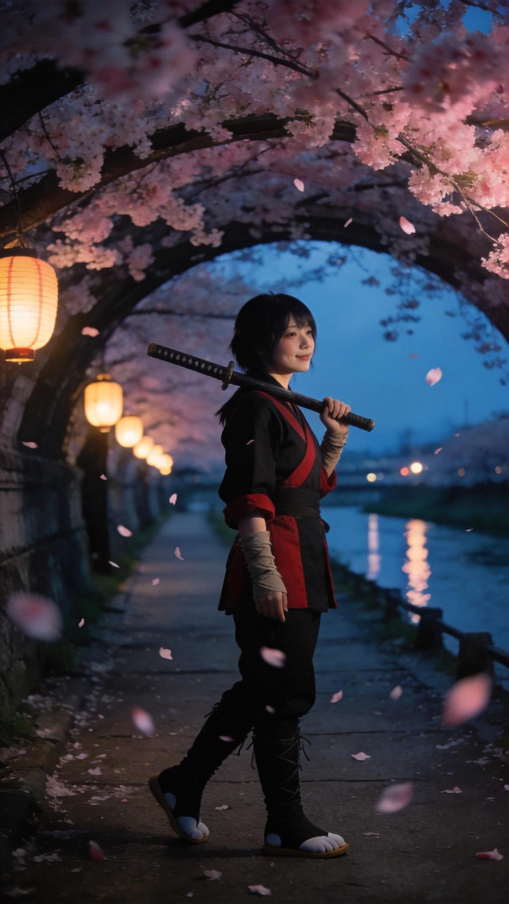 Beneath Falling Sakura