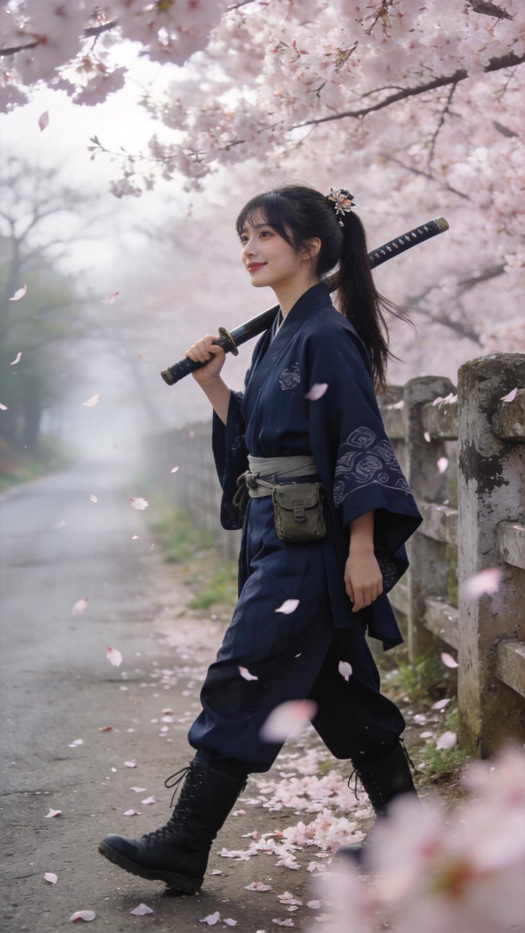 Beneath Falling Sakura