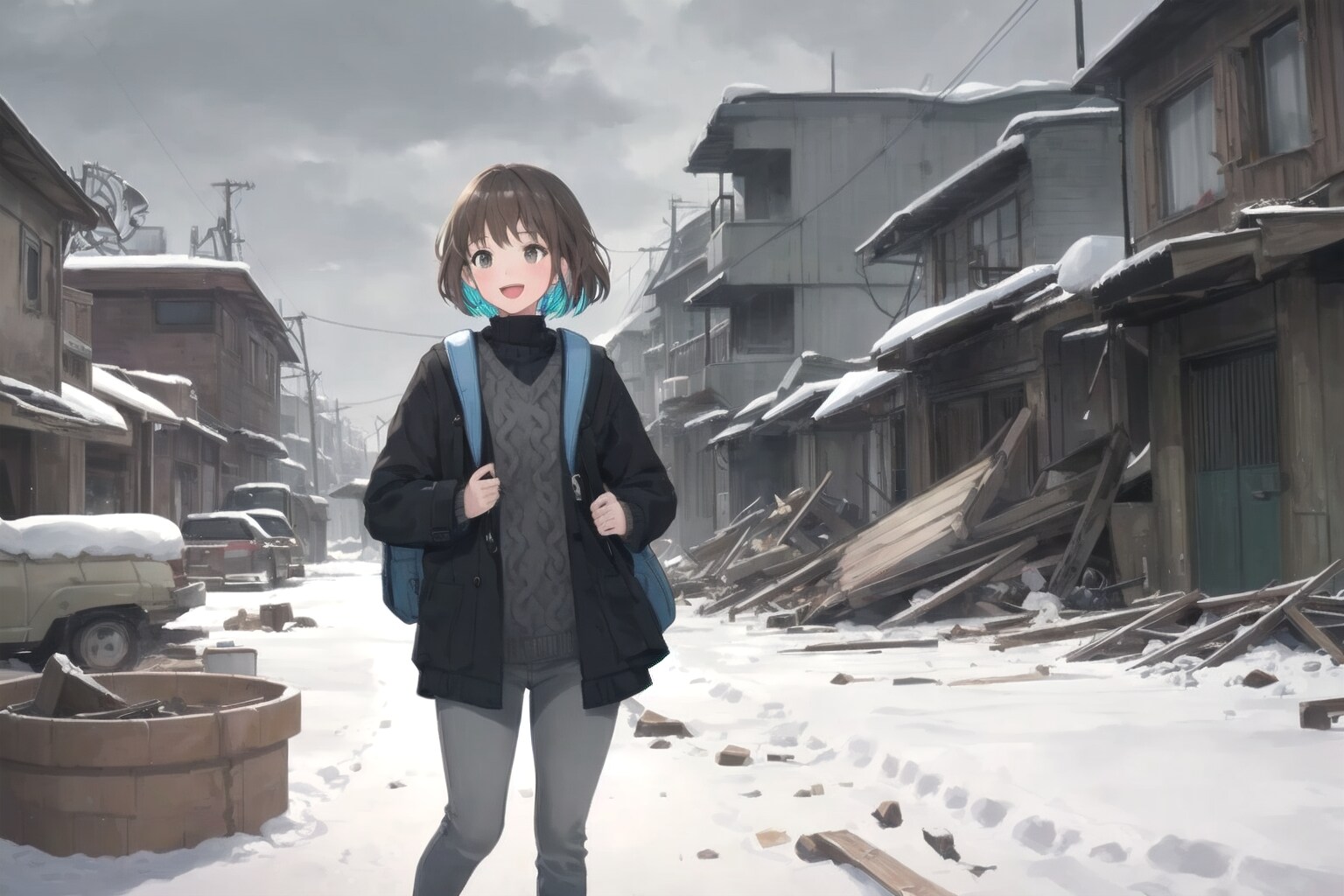 寒い時は着こむ
