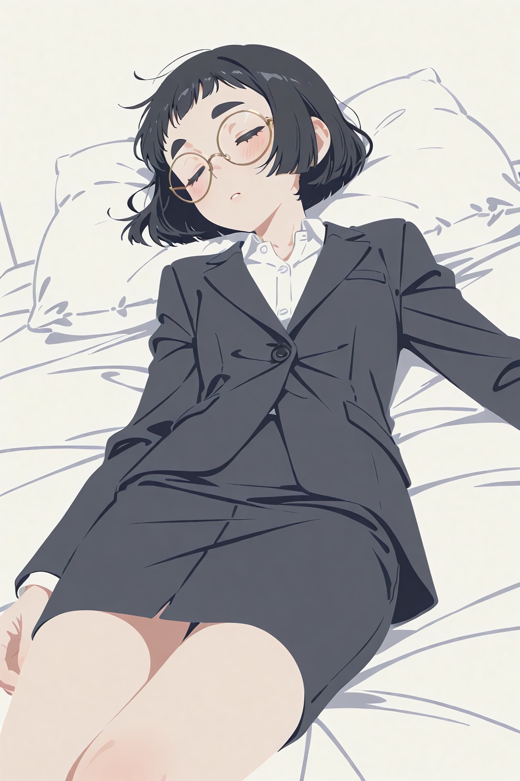 おつかれめがねちゃん | の人気AIイラスト・グラビア