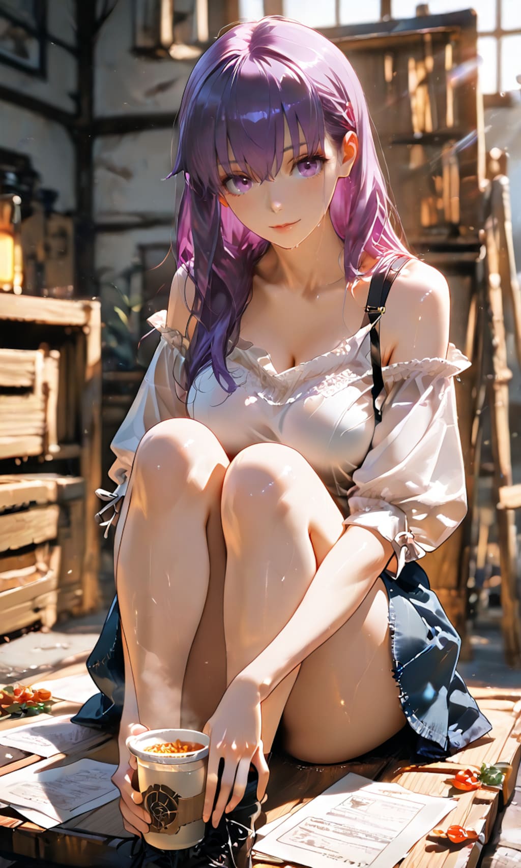 間桐桜 女優魂 ～白い美脚がたまらない早朝の市場～