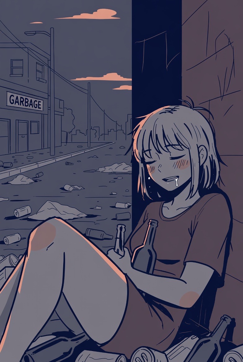 早朝の酔っ払いお姉さん | の人気AIイラスト・グラビア