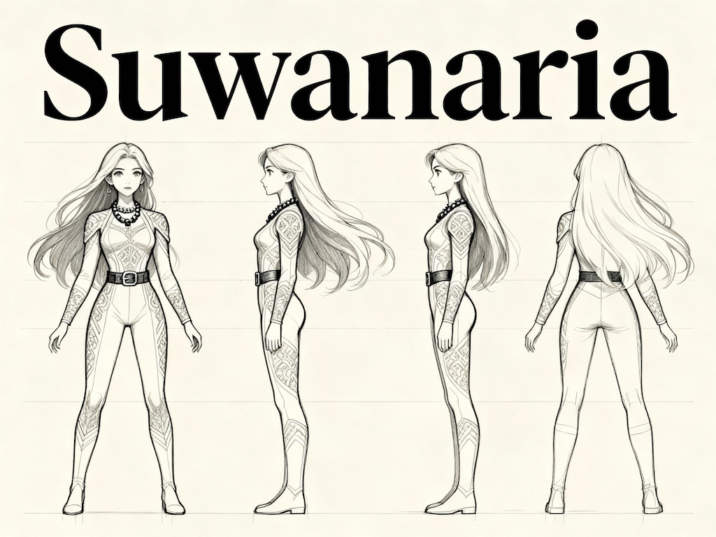 自分の名前で設定画風(Seedream版)