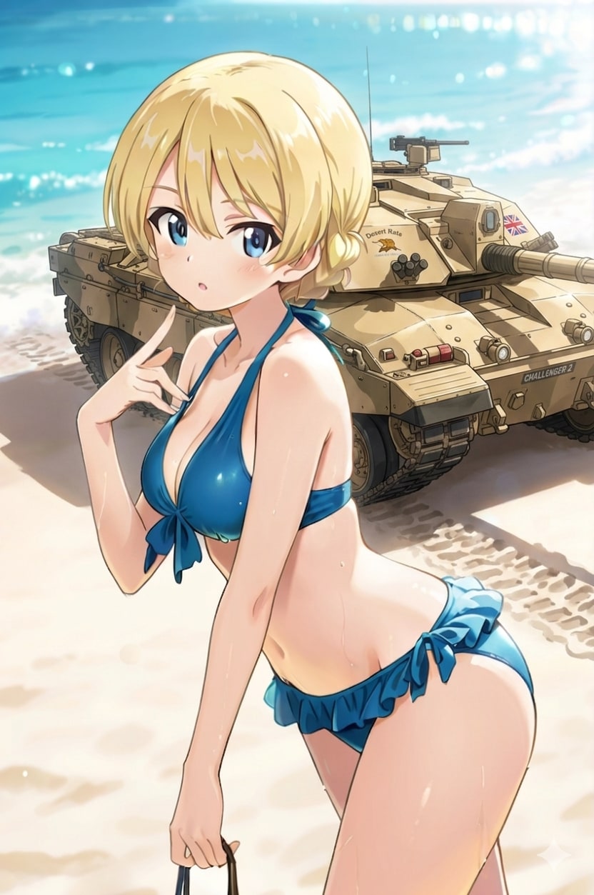 ダージリン（田尻凛）さんと英陸軍チャレンジャー戦車