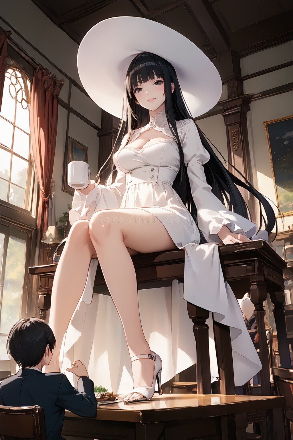 カフェでリクルート中の八尺様