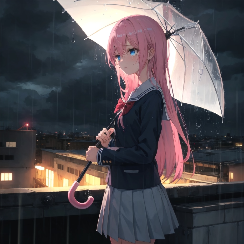 雨の屋上、最後の約束