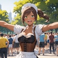 地ビールの日にちなんで、褐色肌のディアンドル娘 10枚目