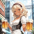 地ビールの日にちなんで、褐色肌のディアンドル娘 2枚目