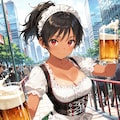 地ビールの日にちなんで、褐色肌のディアンドル娘 3枚目