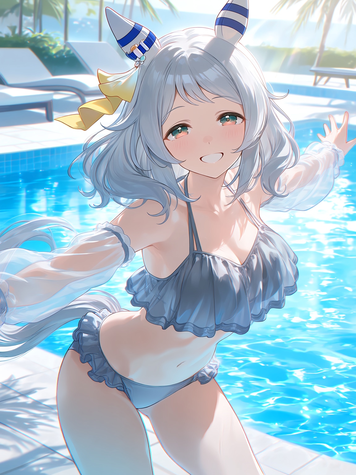 ヒシミラクルとリゾートプールへ