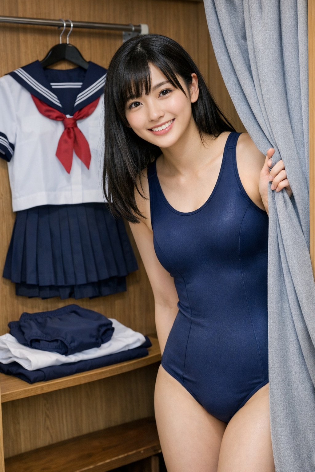 このスク水は？似合ってる？