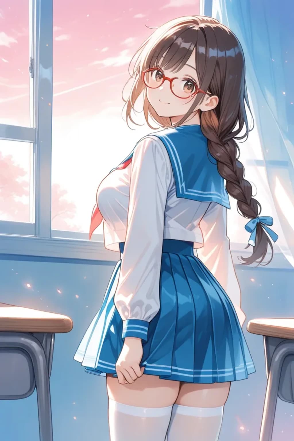 三つ編み(一本)