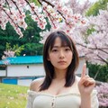 お花見女子 4枚目