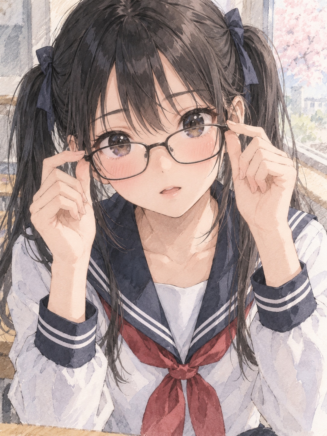 眼鏡っ娘 | の人気AIイラスト・グラビア
