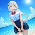 海のスクールガール 3枚目