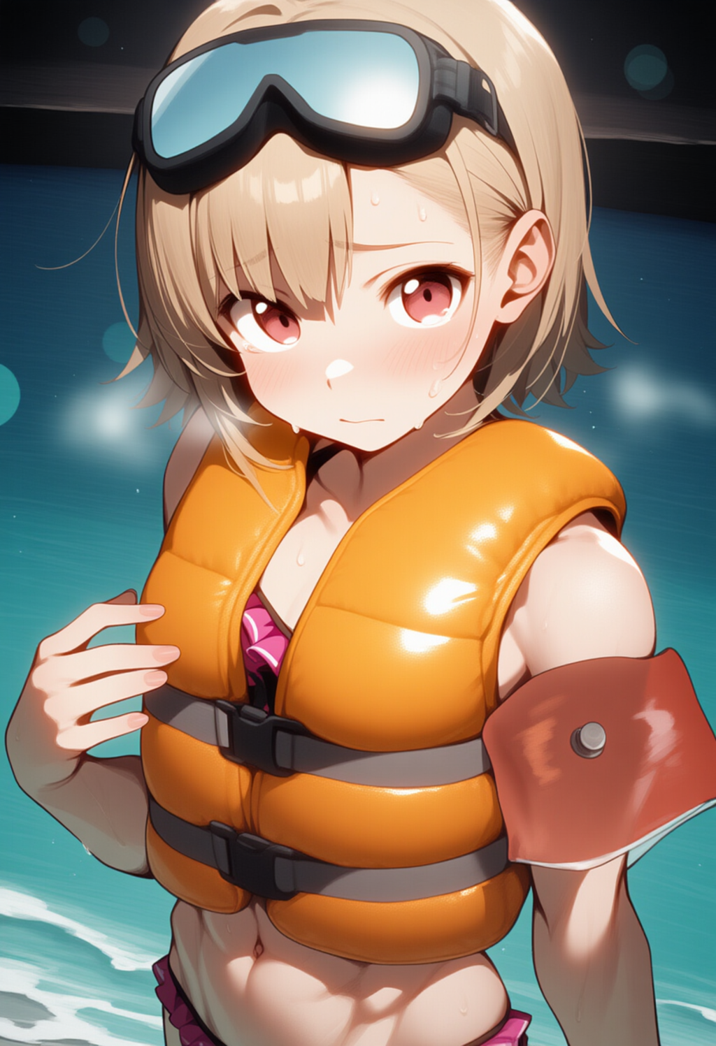 水泳だけは苦手な愛莉ちゃん