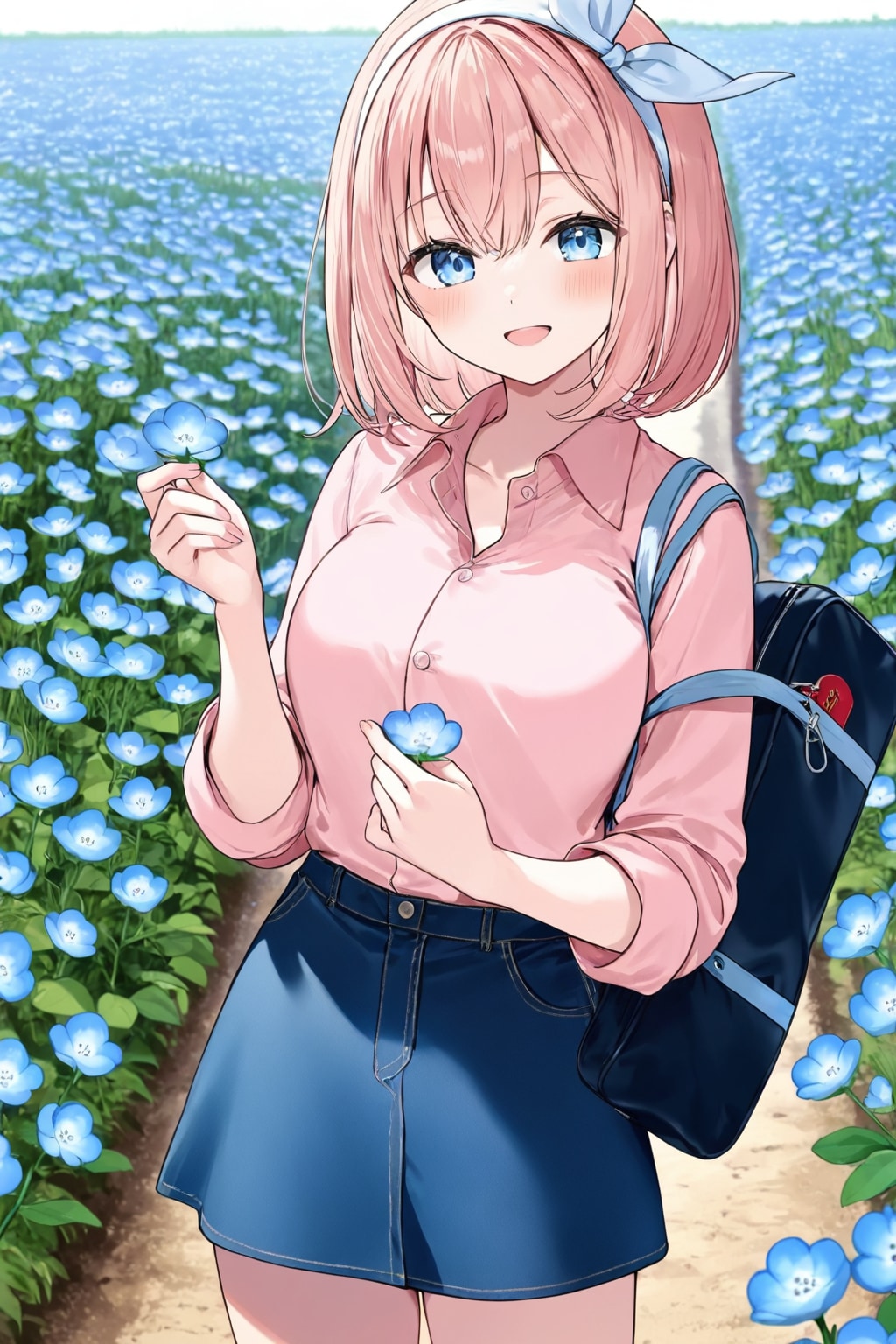 LILACでネモフィラ畑 | の人気AIイラスト・グラビア