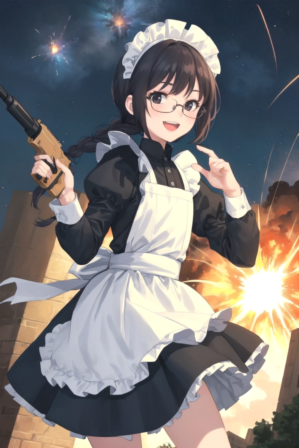 銃とメガネと三つ編みと　　　　　　　　　　　　　　（犬浦るか子　１００）🦉