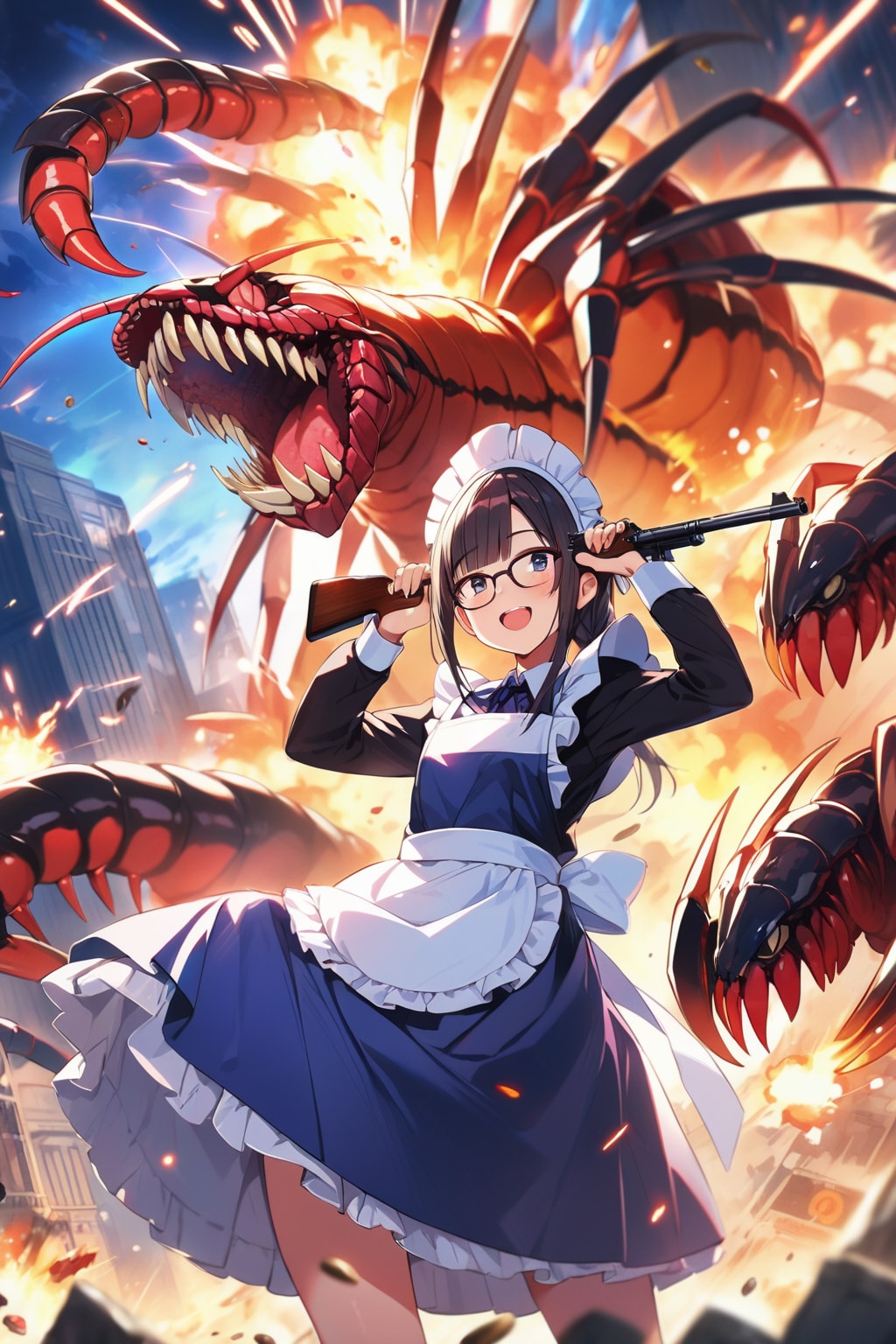 銃とメガネと三つ編みと　　　　　　　　　　　　　　（犬浦るか子　１００）🦉