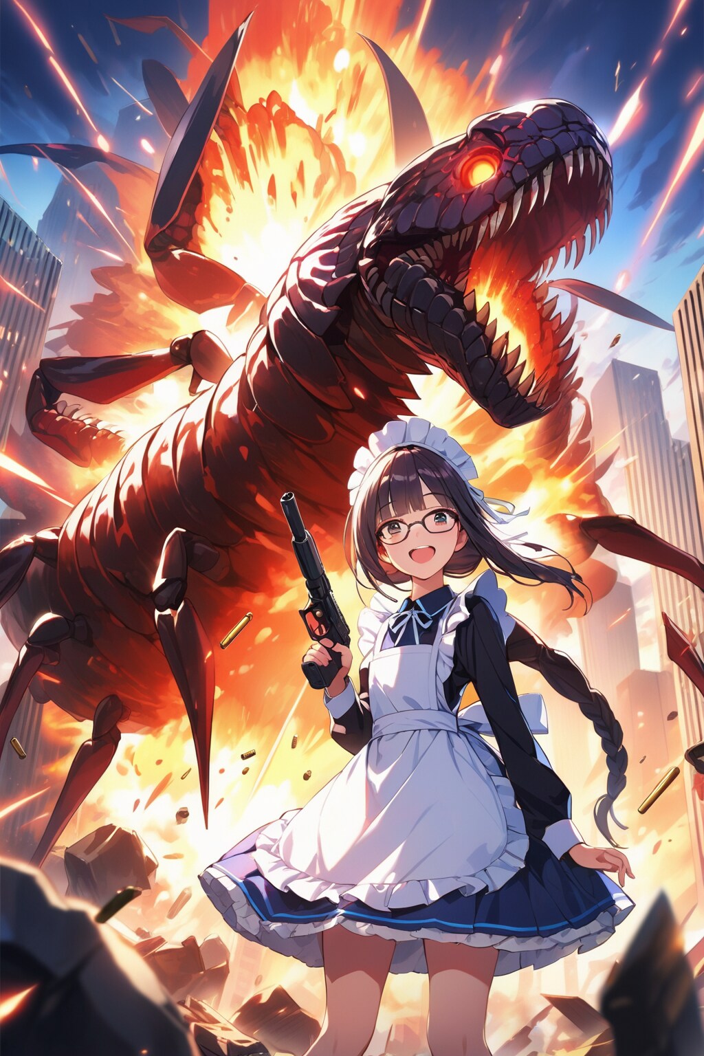 銃とメガネと三つ編みと　　　　　　　　　　　　　　（犬浦るか子　１００）🦉