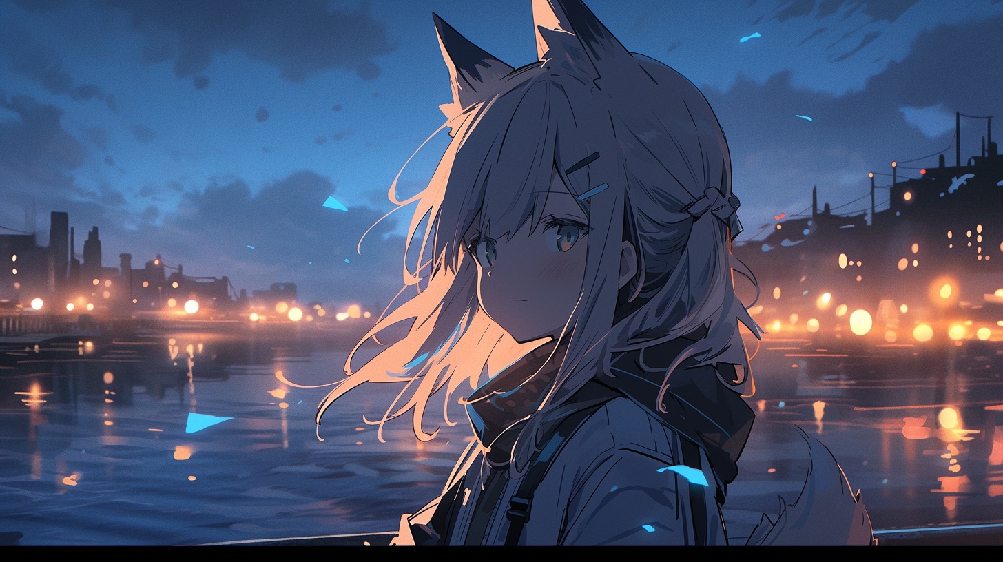 黄昏の川辺で囁く狐の記憶 | の人気AIイラスト・グラビア