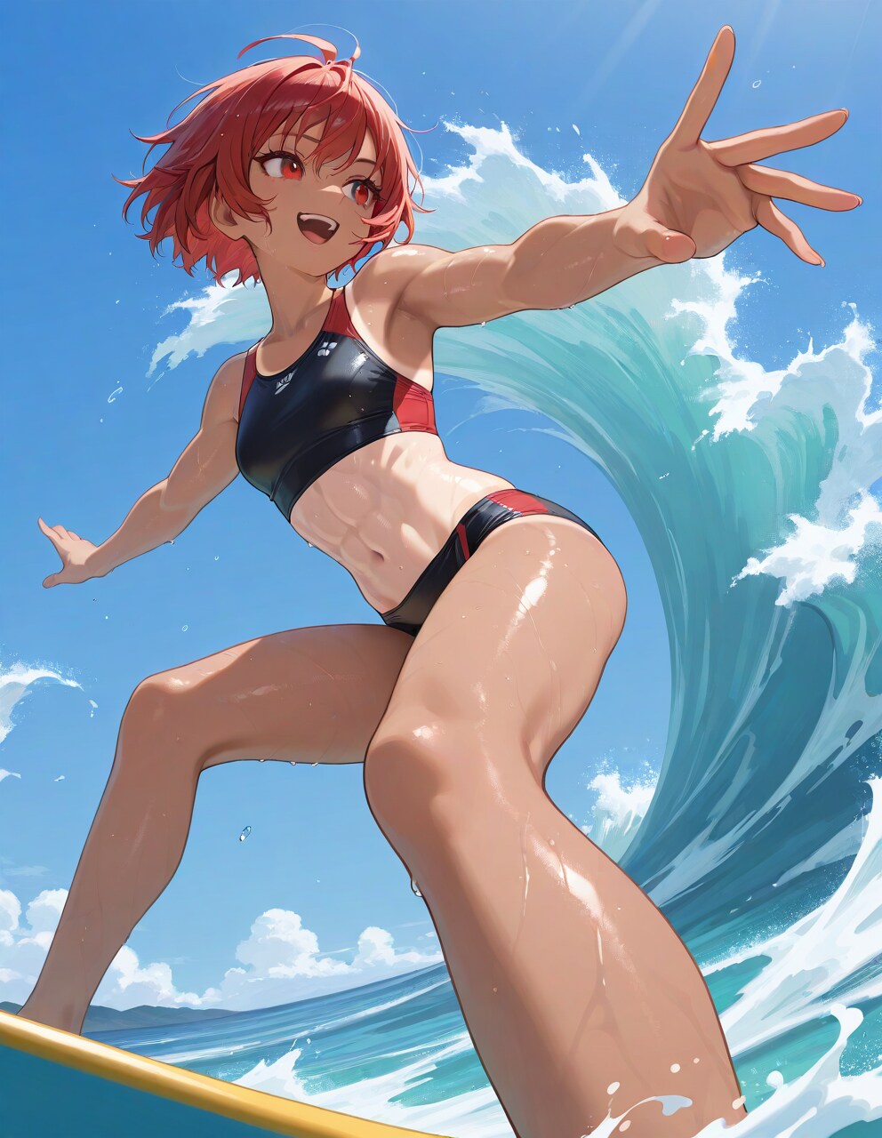 サーフィンも得意なあかねちゃん