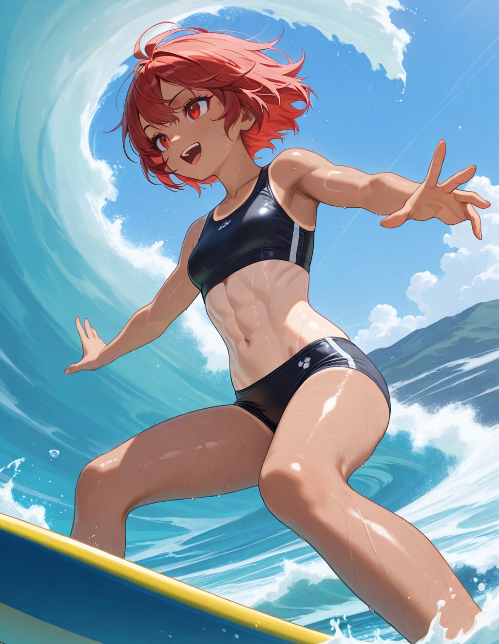 サーフィンも得意なあかねちゃん