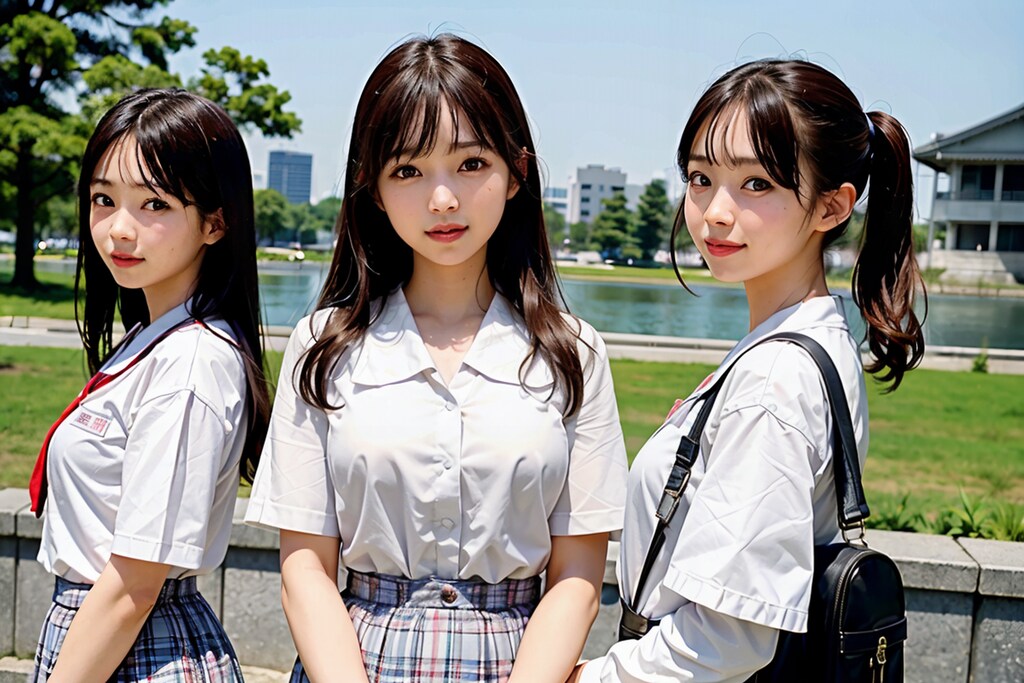 修学旅行中の女子高生