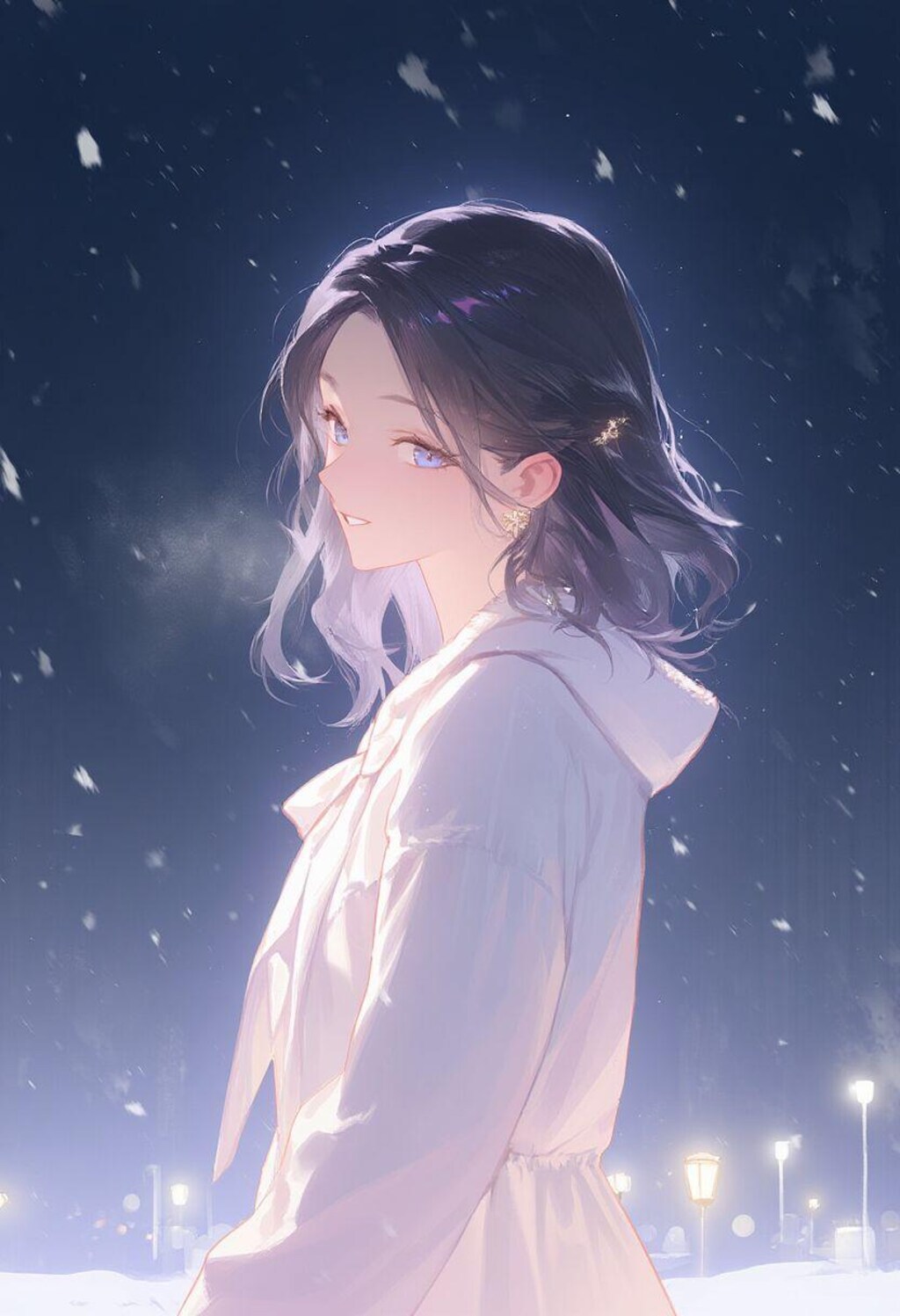 Girls in snow