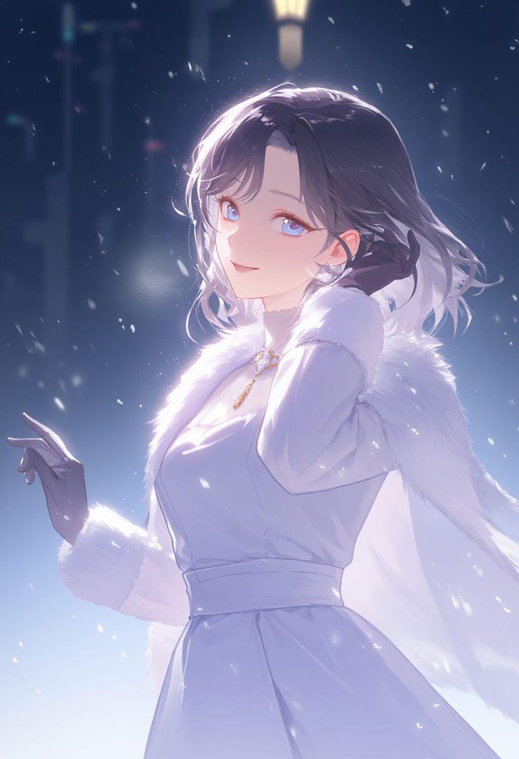 Girls in snow