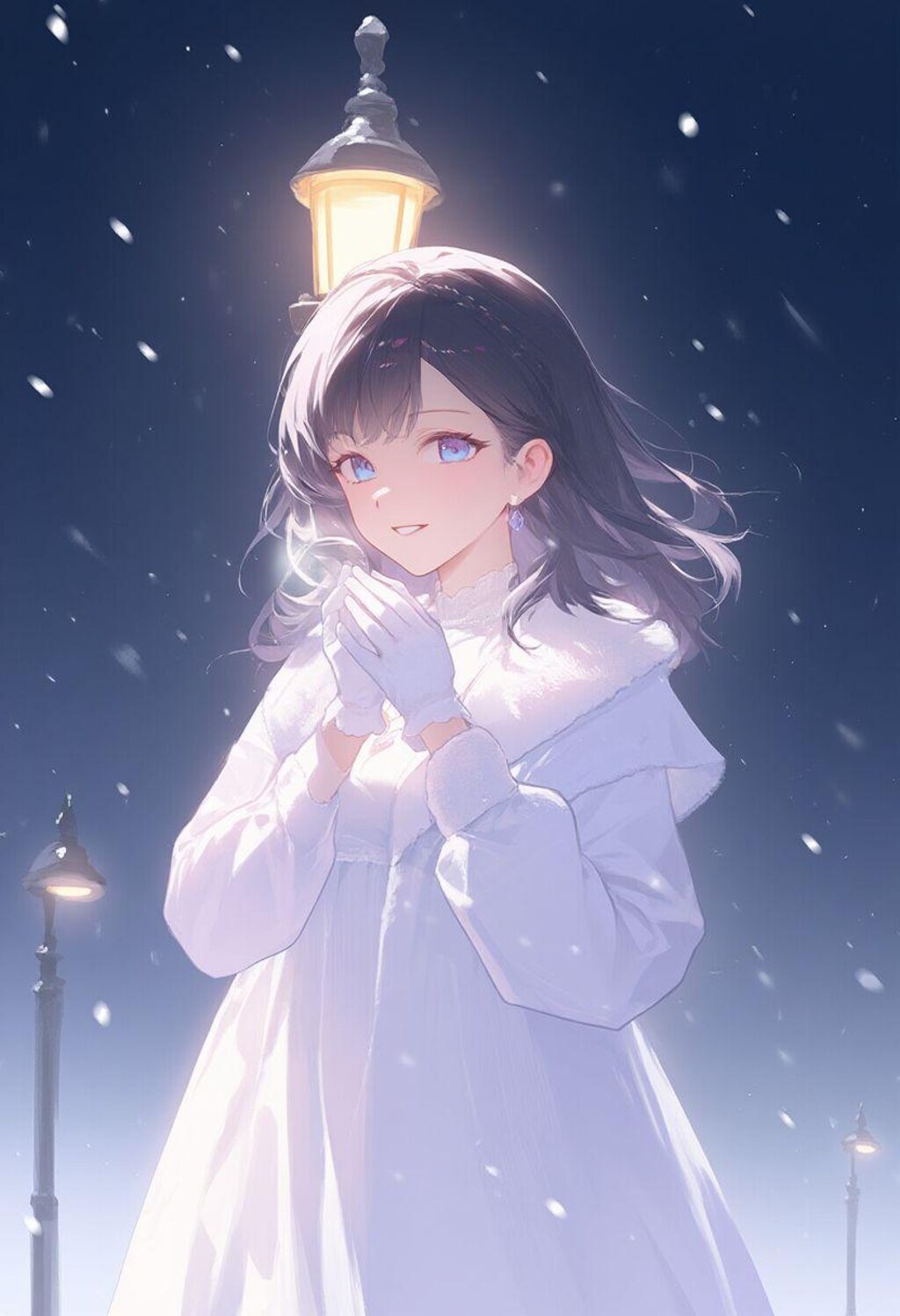 Girls in snow