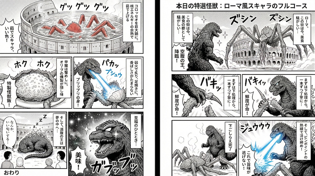 某ゴジラ映画の冒頭を見て思ってしまったこと！？・・それは蟹怪獣（タイタン巨獣スキュラ）がめちゃくちゃ美味そう♪