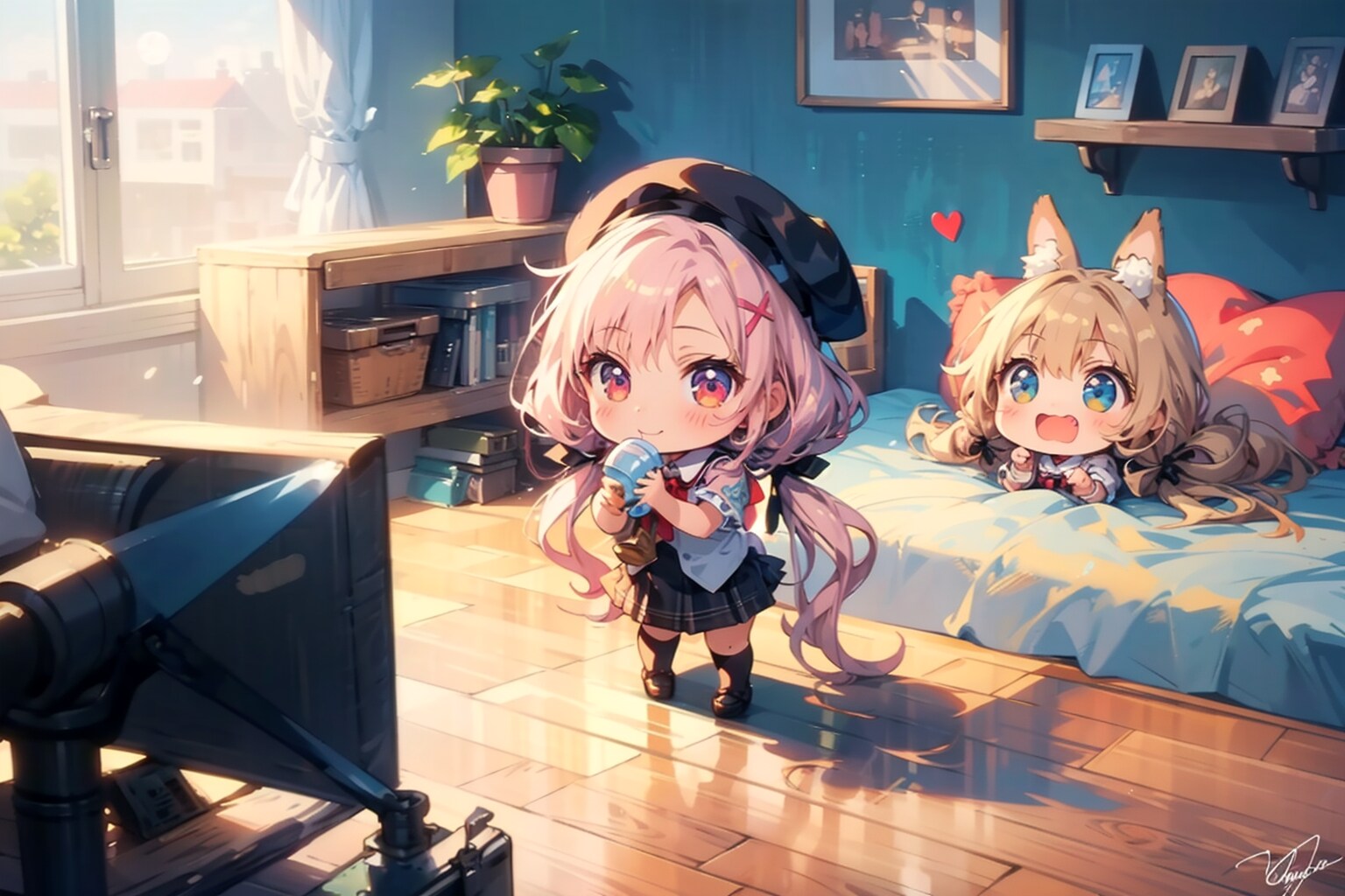 ちびちゃん達たぶん、『マイクラ』の動画見てると思う(♪-！。 | の人気AIイラスト・グラビア