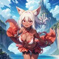 大人なビキニ水着狐娘 4枚目
