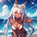 大人なビキニ水着狐娘 5枚目