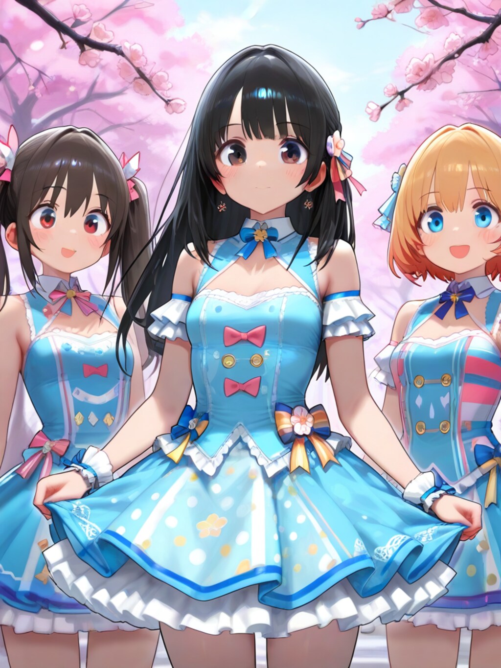 桜とアイドルと