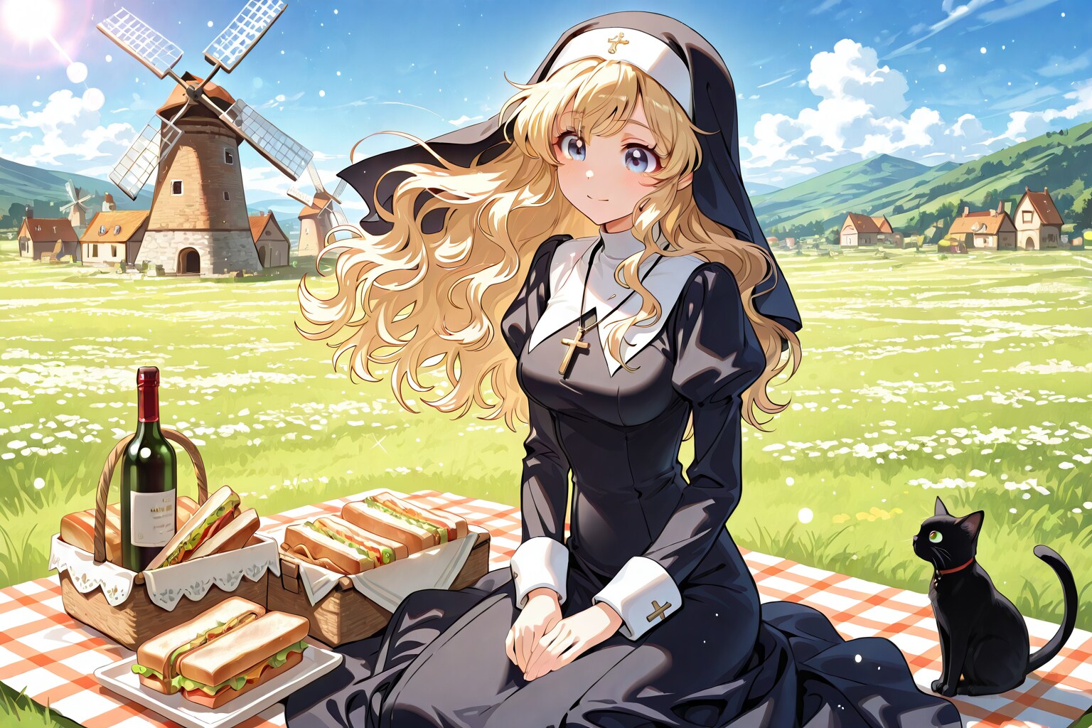 お仕事サボってピクニック