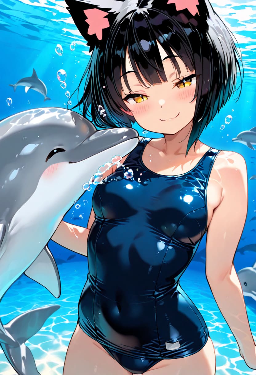 イルカと一緒！