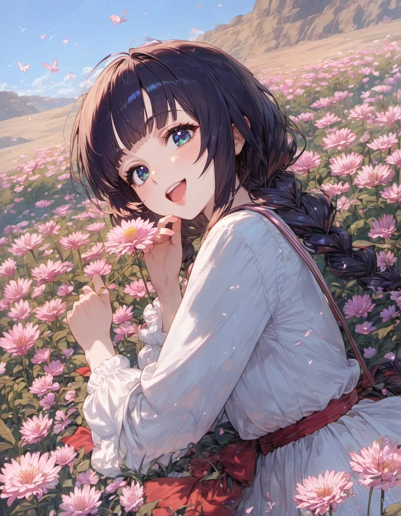 A Smile Blooming in Endless Petals | の人気AIイラスト・グラビア