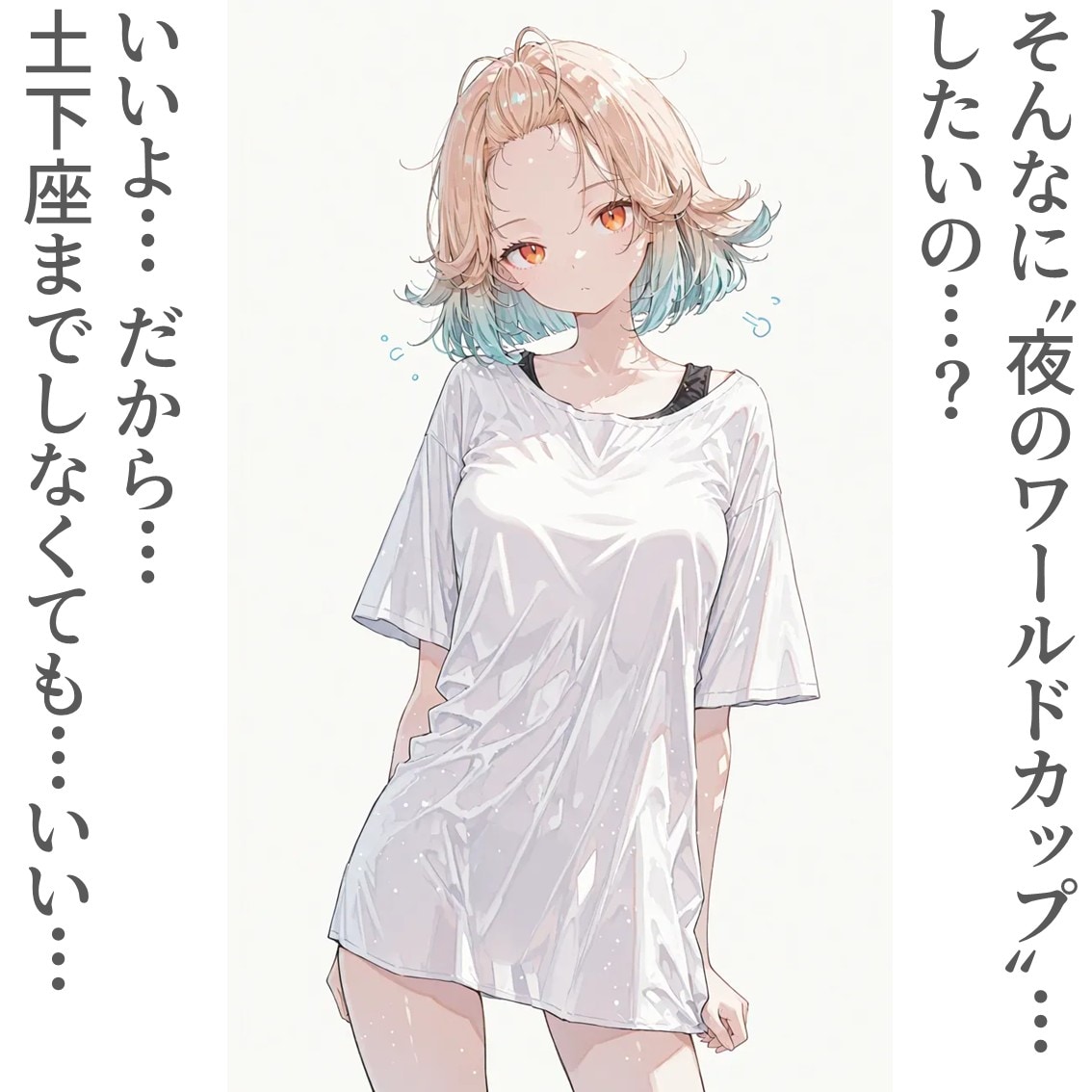 2コマでワールドカップのお姉さん（完）