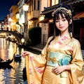 著物姿の黒髪の人 3枚目