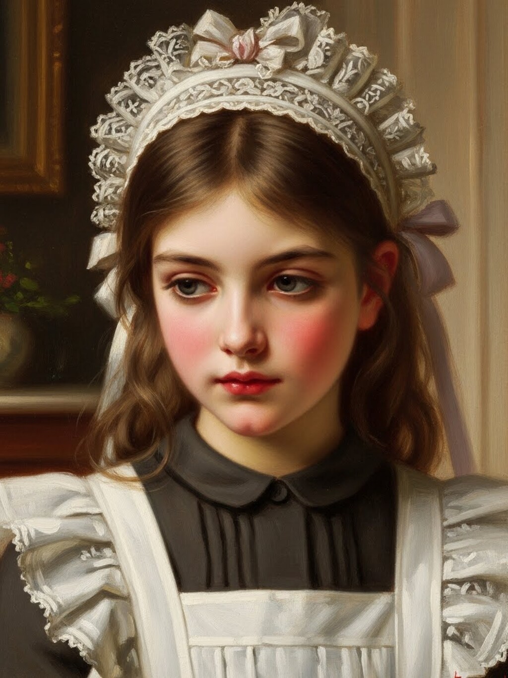 ウィリアム・アドルフ・ブグローの描いた「メイドさん」