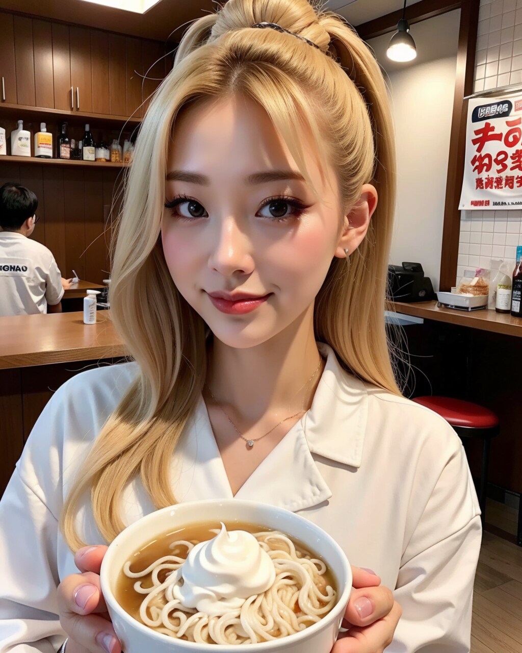 できたよ、生クリームラーメン